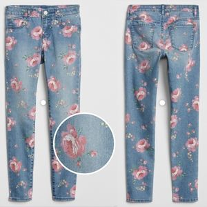 NWT Gap stretch floral jegging, girl's size 5